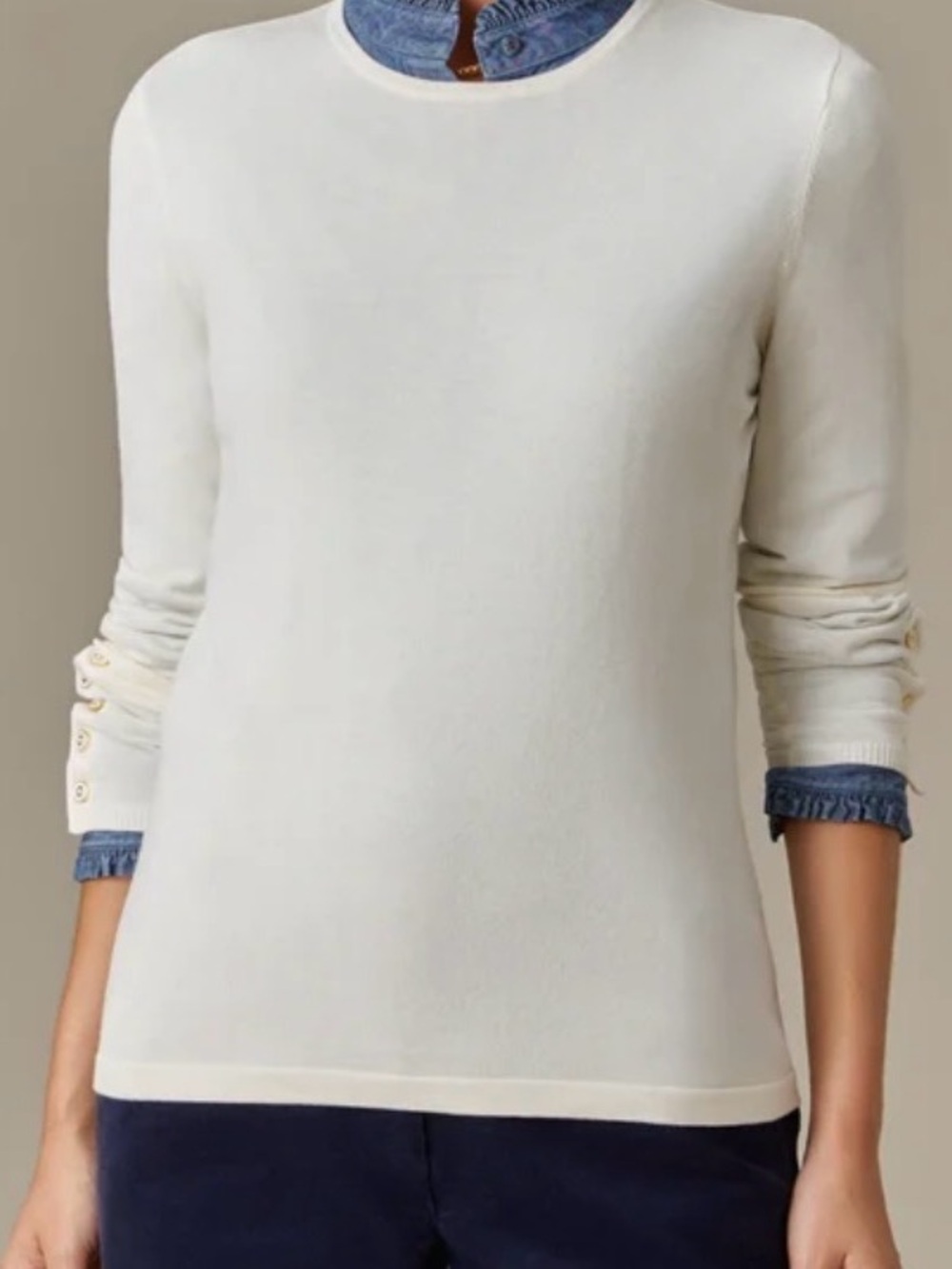 J. McLaughlin Jamey Sweater In White ~ Women’s 2XL ~ Classic but Contemporary